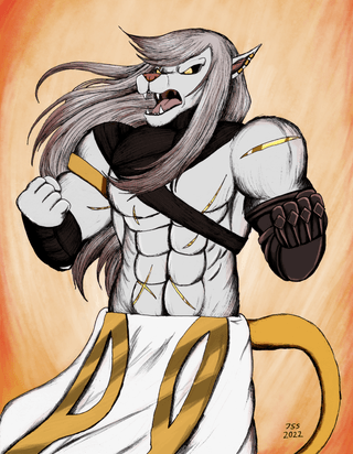 Raylen the Garus beast - by Ilesarki