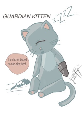 Guardian Kitten - by Ell Rin